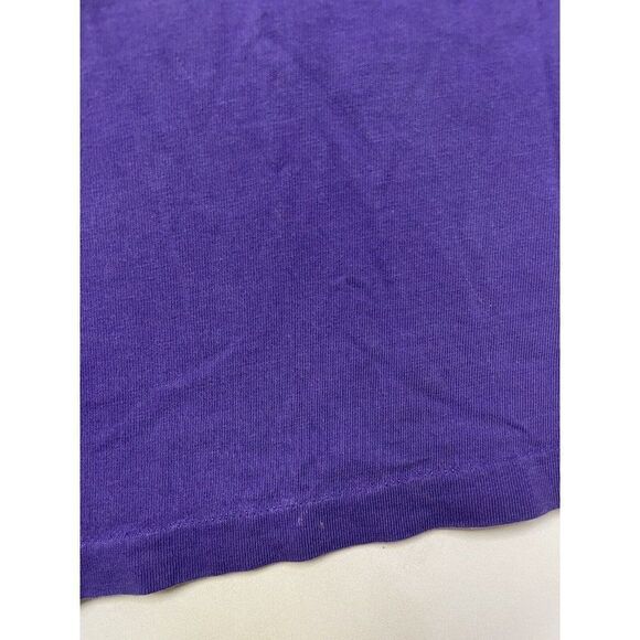 VINTAGE Pocket Blank T-shirt Men XL Purple USA 90s Single Stitch - Picture 3 of 7
